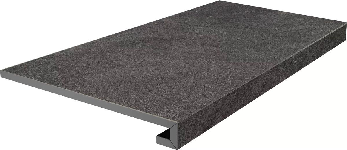 Ступень фронтальная клееная Портленд антрацит матовый обрезной 33x80x0,9