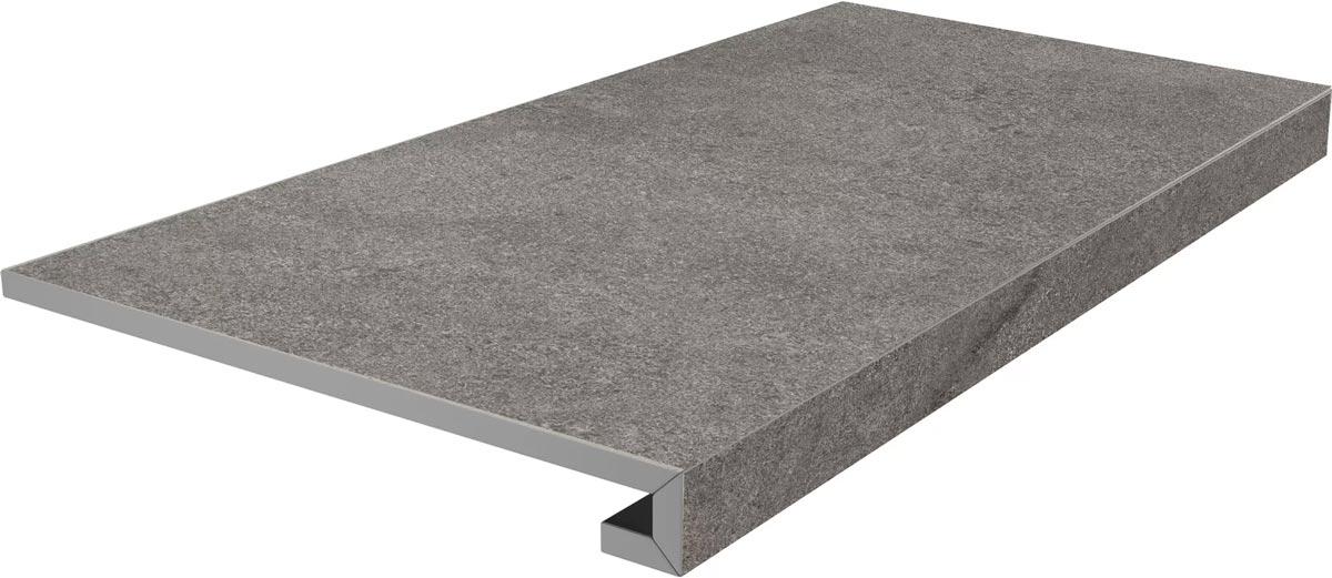 Ступень фронтальная клееная Портленд серый тёмный матовый обрезной 33x80x0,9