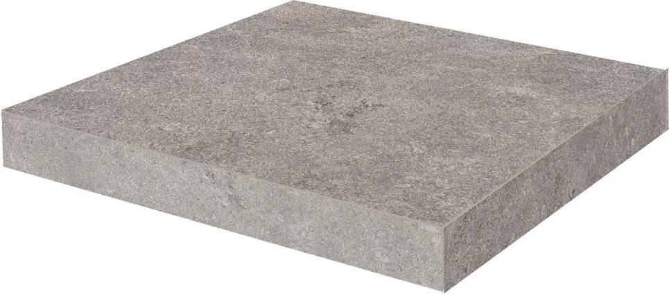 Ступень угловая клееная Портленд серый матовый обрезной 33x33x0,9