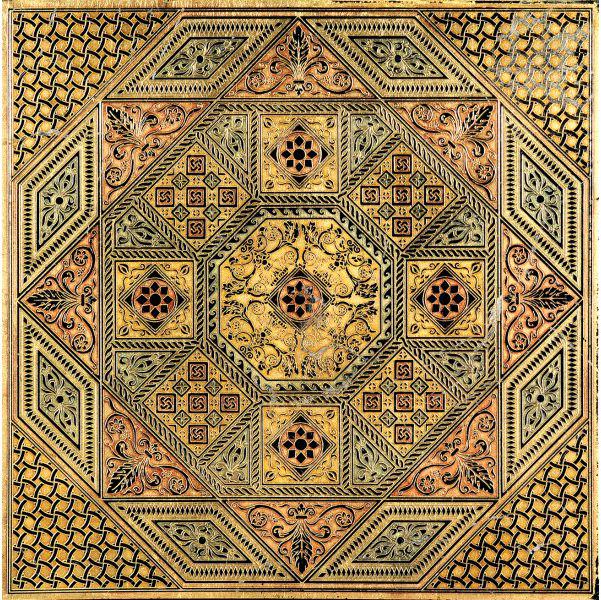 Ins.marmo Nero Marq. dec.Gold ZZ |40x40