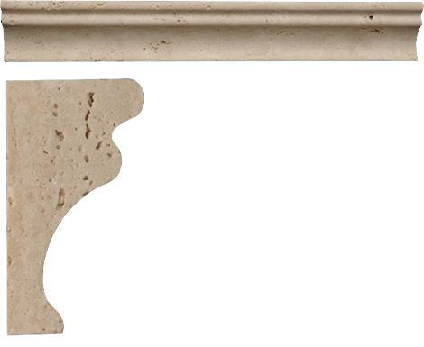 Moulding Mini Crown ClassicTravertine, honed |2.5x4.5x30.5
