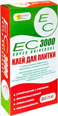 Клей д/плитки ЕС 3000, 25кг ( 54 шт/поддон)