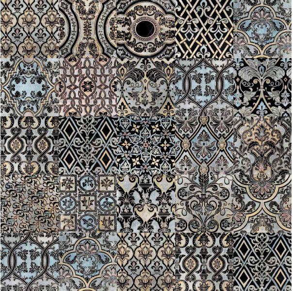 Mix (20 inserti 14,8x14,8x1 cm) Nero Marq. Dec Silver) ZZ |