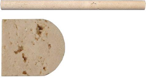 Moulding Bullnose ClassicTravertine, honed |2x2.2x30.5