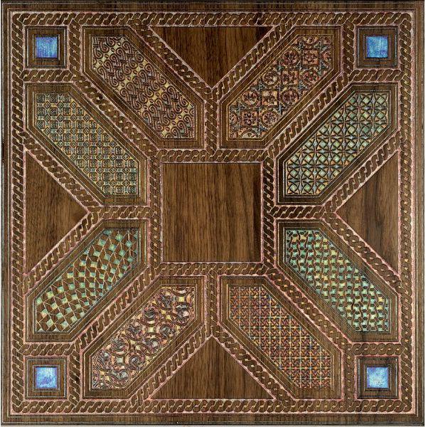 Ins.in legno Noce dec.Silver ZZ |40x40