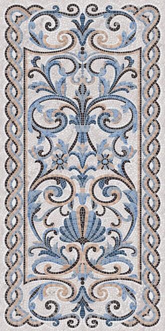 Мозаика синий декорированный лаппатированный XX |119.5х238.5
