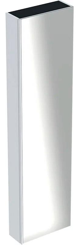 Пенал подвесной 45хh173х17,4см, распашн.двеца, петли справа/слева (реверс), (фасад белое стекло, корпус белый глянцевый лак),крепл.в компл,AcantoZZ