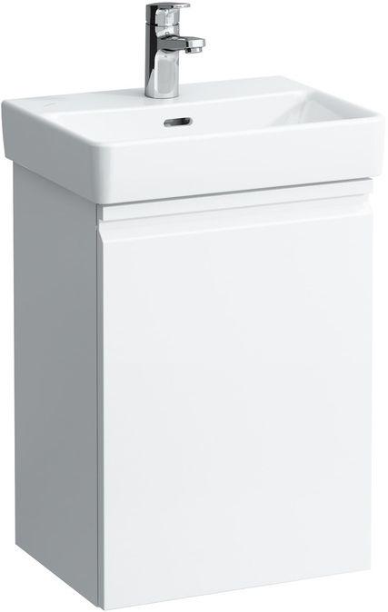 Шкафчик под раковину 415х320хh580мм, 1 дверка петли справа, стекл.полочка и сифон в компл.,(д/устан. с раков. арт. 8.1596) цв. бел/мат, LaufenProS ZZ