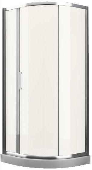 Душевое ограждение 1/4 круга, R550, 900х900хh1950мм, правая/левая, 1 сдвиж.дверь, 2 неподв.сегм.(стек.прозр. Easy Clean 6мм, профиль цв.хром), Umea ZZ