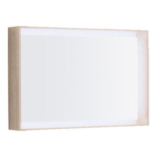 Зеркало 884х584х140мм, в раме, со светодиодной LED 12V / 29,5W подсветкой по контуру, (цв. светый дуб), крепёж в компл., Citterio ZZ