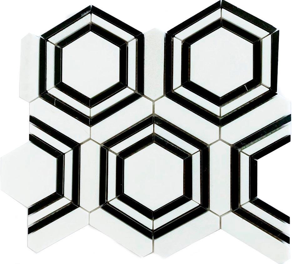 Мозаика из камня на сетке М20-394-Р ZZ 30.5x30.5