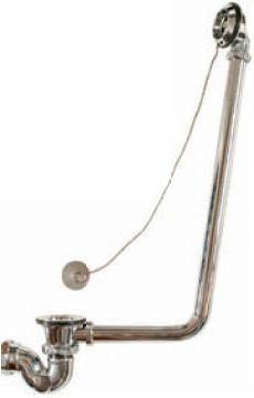 Слив-перелив (с сифоном, пробкой и цепочкой), (металл цв. хром) для ванн Symphony, Romance, Opera, Sonata ZZ