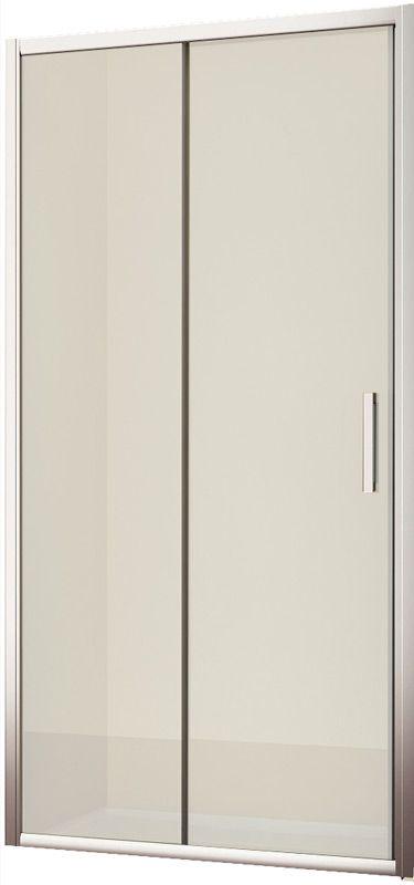 Дверь для душа в нишу 1100х1950мм, сдвижная, с неподвиж.сегментом, вход справа/слева 455мм, (стекло прозр. Easy Clean 6мм, профиль цв.хром), Ystad ZZ