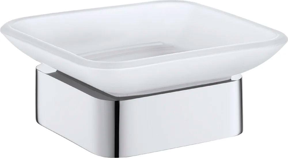 Мыльница настенная стеклянная (цв. хром), Solo ZZ