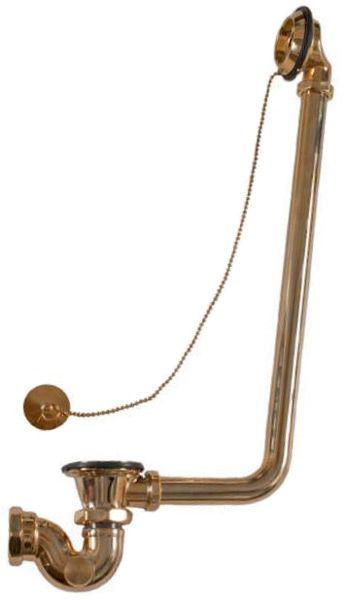 Слив-перелив (с сифоном, пробкой и цепочкой), (металл цв. бронза) для ванн Symphony, Romance, Opera, Sonata ZZ