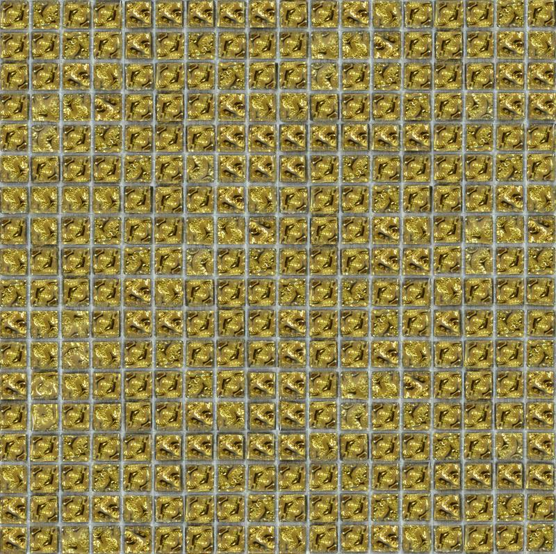 Мозаика Glass 636 моно рифленая золото ZZ|30х30