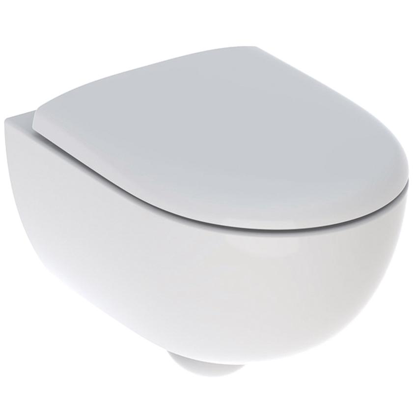 Унитаз подвесной 370x490мм, безободковый, сиденье с микролифтом в компл, Renova XX