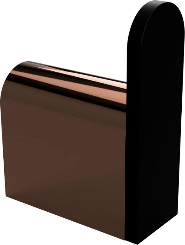 Крючок (цв.черный матовый / розовое золото глянец), Galla ZZ