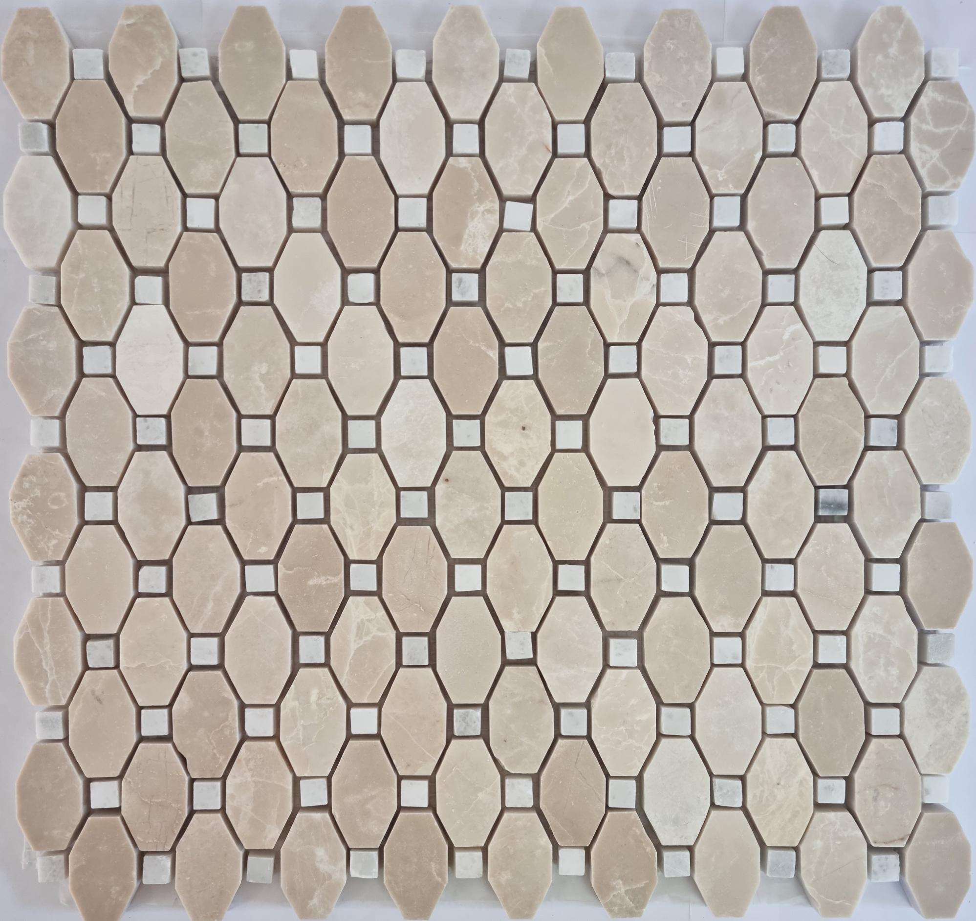 Мозаика из камня на сетке М20-353-Р ZZ 30.5x34.2