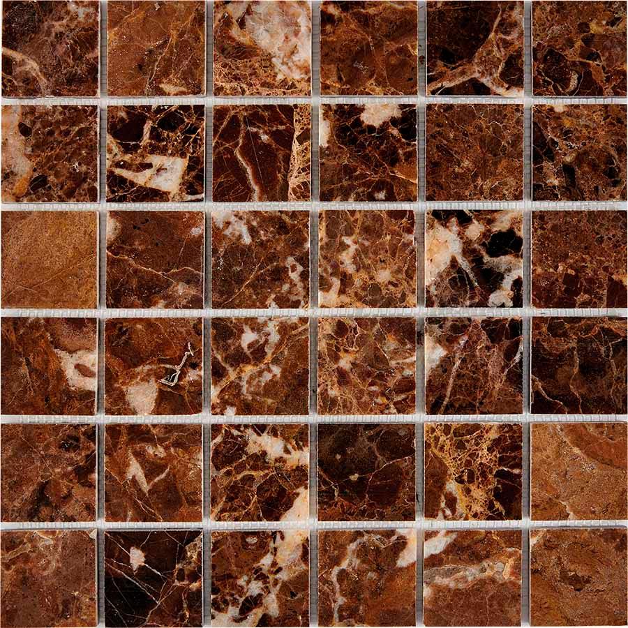 218 Dark Emperador (чип 48x48) сетка 30.5х30.5