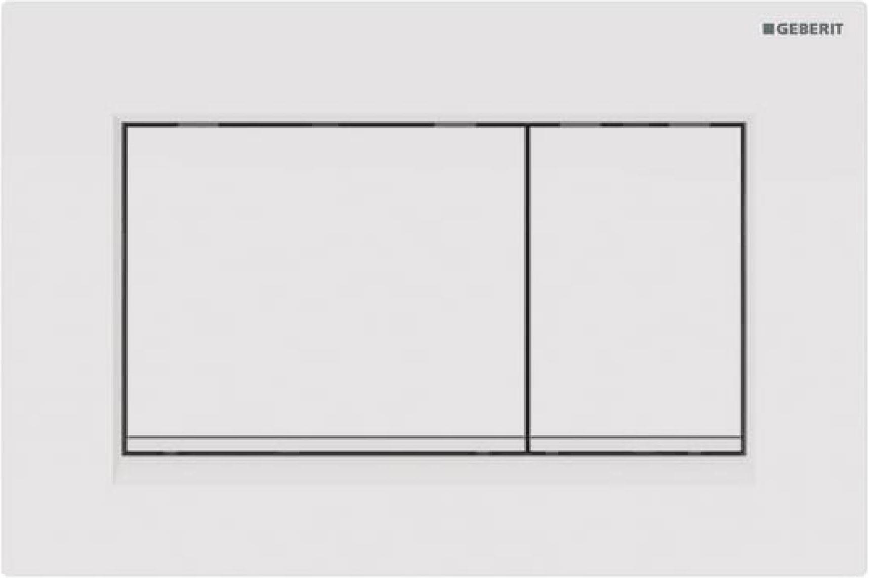 Клавиша двойного смыва, (панель и клавиши цв.белый, полоски цв.белый матовый), Sigma30 ZZ