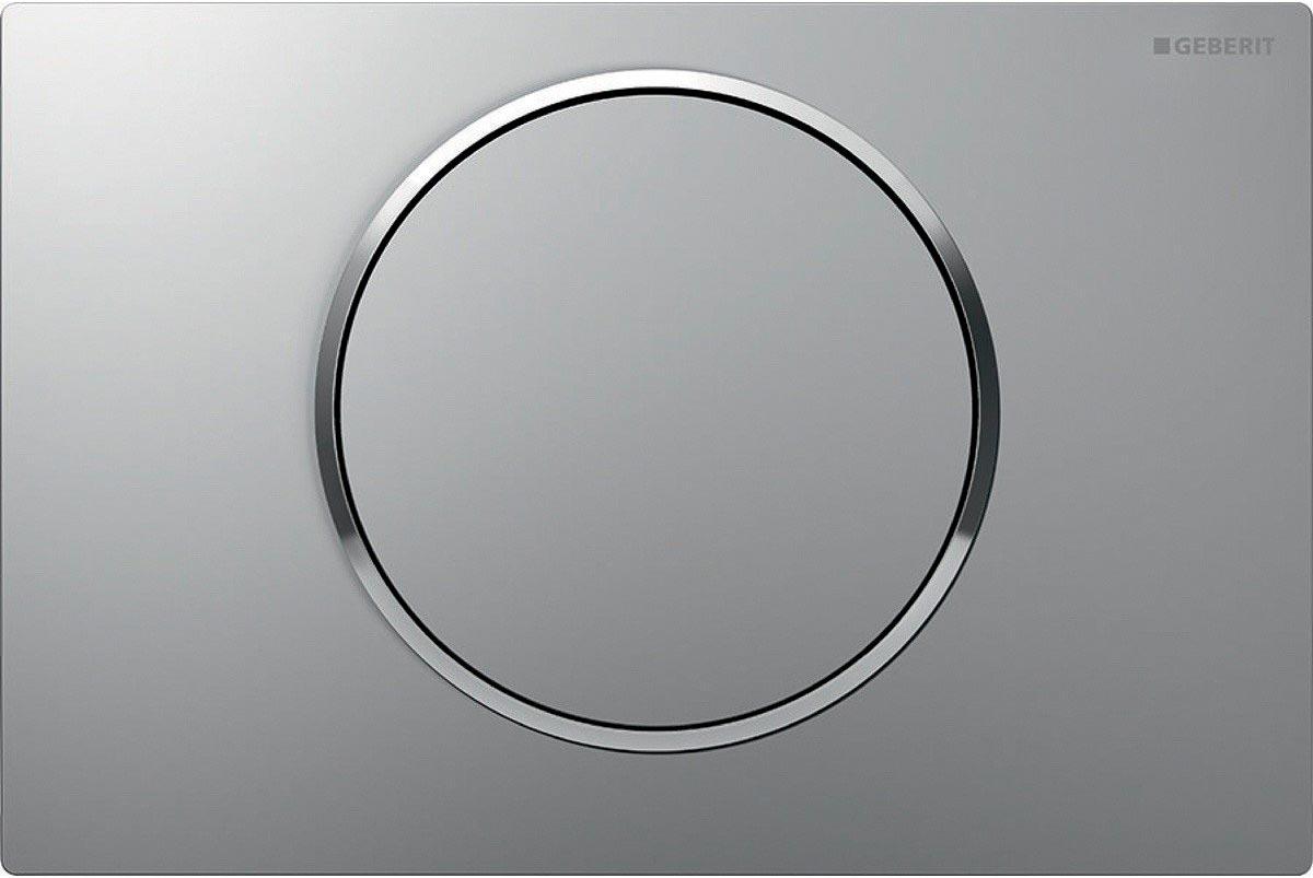 Клавиша одинарного смыва, смыв/стоп, (панель и клавиша цв.матовый хром, кольцо глянцевый хром, пластик), Sigma10 KL