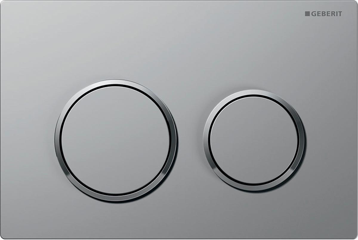 Клавиша смыва, (пластик цв.матовый хром / обод на кнопках хром), Omega20 ZZ