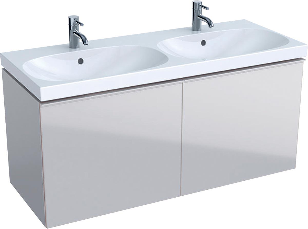 Тумба подвесная 119хh53.5х47.6см, д/рак 120см, 2 нажимн.выдвижн.ящика, (фасад песчаное стекло,корпус песчаный мат-лакиров.),крепл.в компл,AcantoZZ