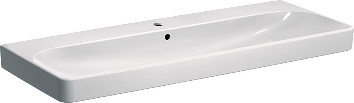 Раковина 1200х480хh85(165)мм, подвесная / накладная, с 1 отв.для смесителя по центру, с переливом, (без креплений), Smyle ZZ