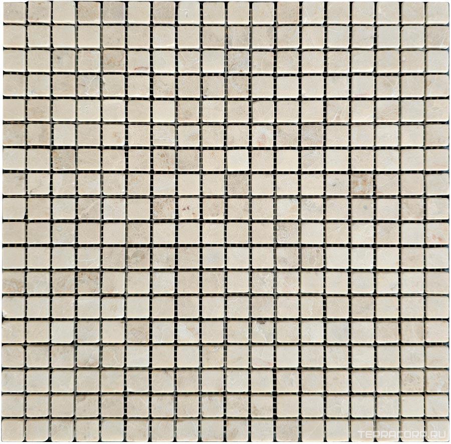 Мозаика 321 Cappucino, (чип 15х15 мм)  30,5х30,5х4 мм, на сетке матовая