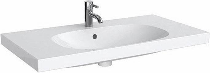 Раковина 90х48см, для установки на тумбу, с 1 отв. д/смесит., с переливом, Acanto ZZ