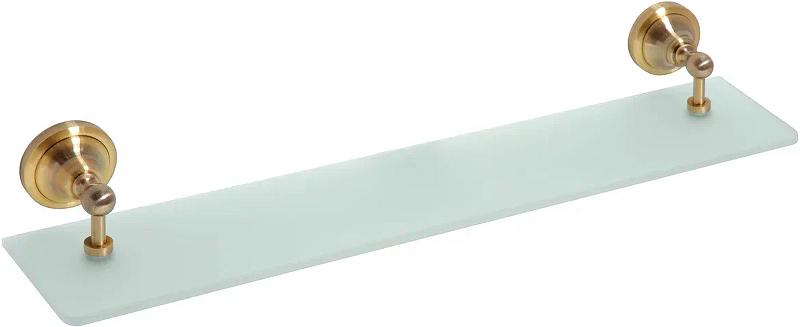 Полка для ванной стеклянная 600x120x87мм, (цв.бронза), Retro ZZ