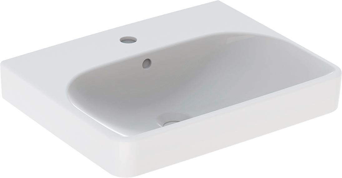 Раковина 550х440хh85(165)мм, подвесная / накладная, с 1 отв.д/смесит., с переливом, (без креплений), Smyle ZZ