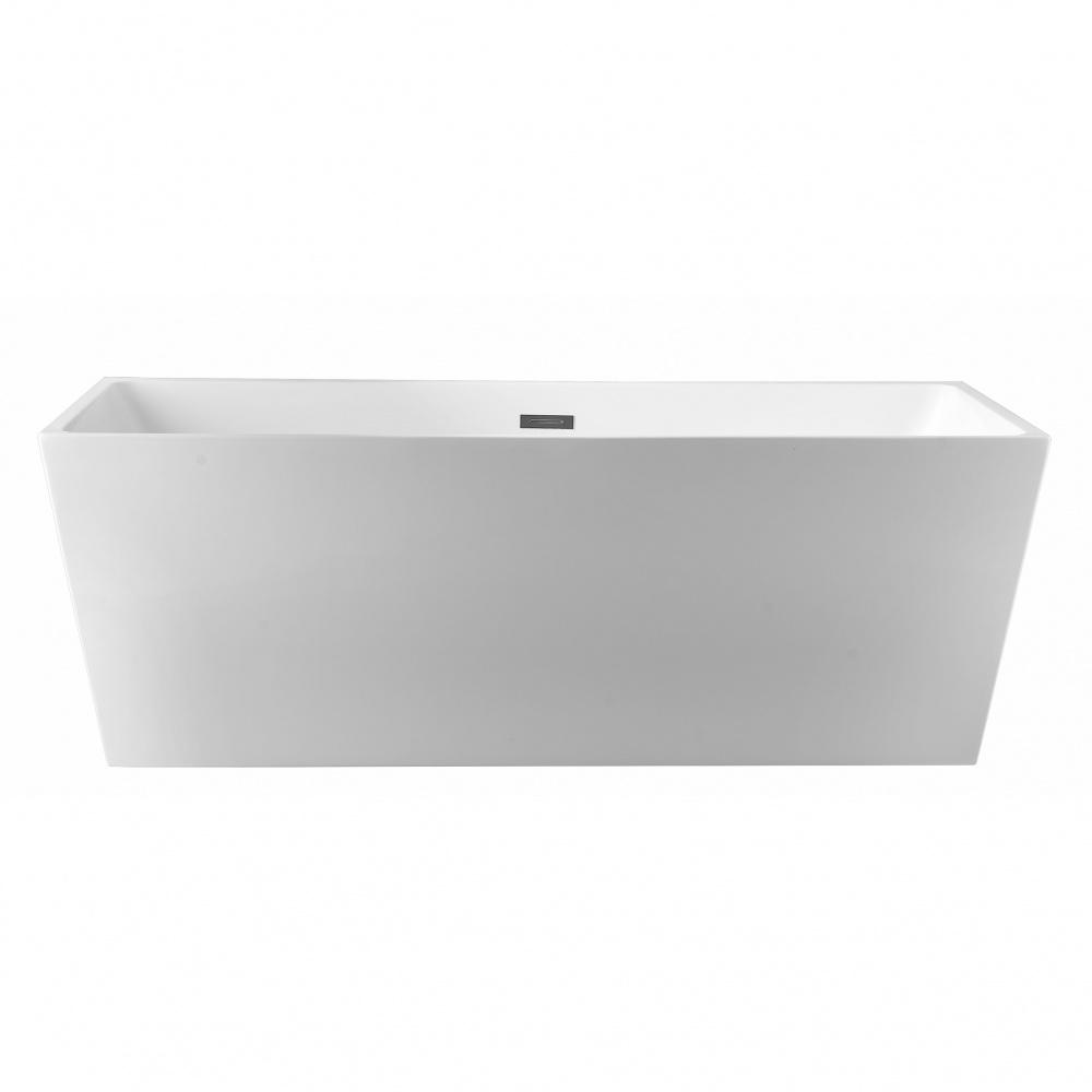 Ванна акриловая пристенная 1700х800х580мм, в комплекте слив-перелив и донный клапан, (цв.белый), Vita ZZ