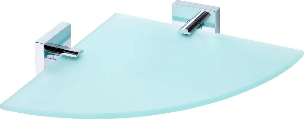 Полка для ванной стеклянная 255x255x55мм, (цв. хром), Beta ZZ
