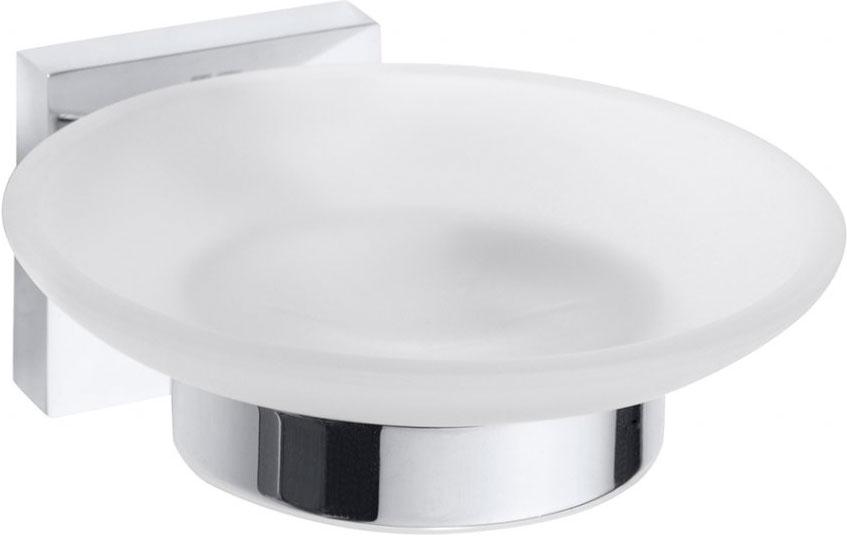 Мыльница стеклянная 110x55x110мм(цв. хром) ZZ