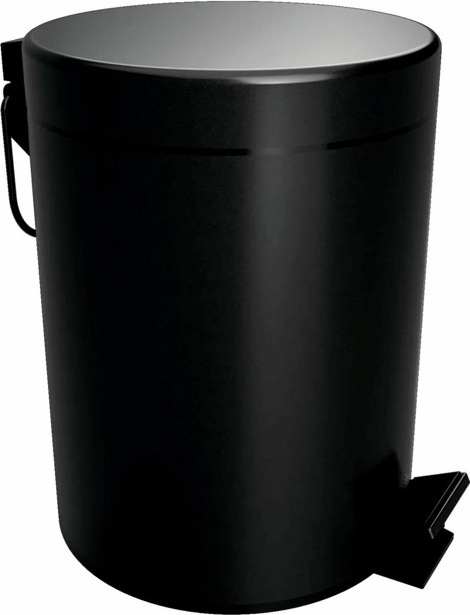 Ведро мусорное 5л, (цв. черный матовый), Dark ZZ