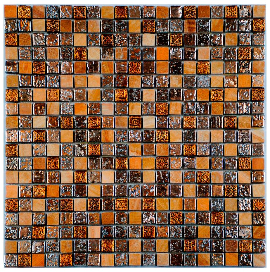 Мозаика из стекла на сетке SK10-199 ZZ 31x31