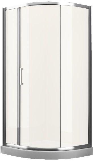 Душевое ограждение закруглённое, R550, 1200х900хh1950мм, правая/левая, 1 сдвиж.дверь, 2 неподв.сегм.(стек.прозр. Easy Clean 6мм, профиль цв.хром), Ume