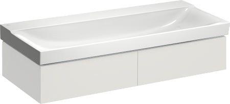 Тумба под раковину подвесная, 1174хh220х462мм, 2 выдв.ящика, монтаж с раковиной 1200мм, (цв. белый глянец), крепёж в компл., Xeno2 ZZ