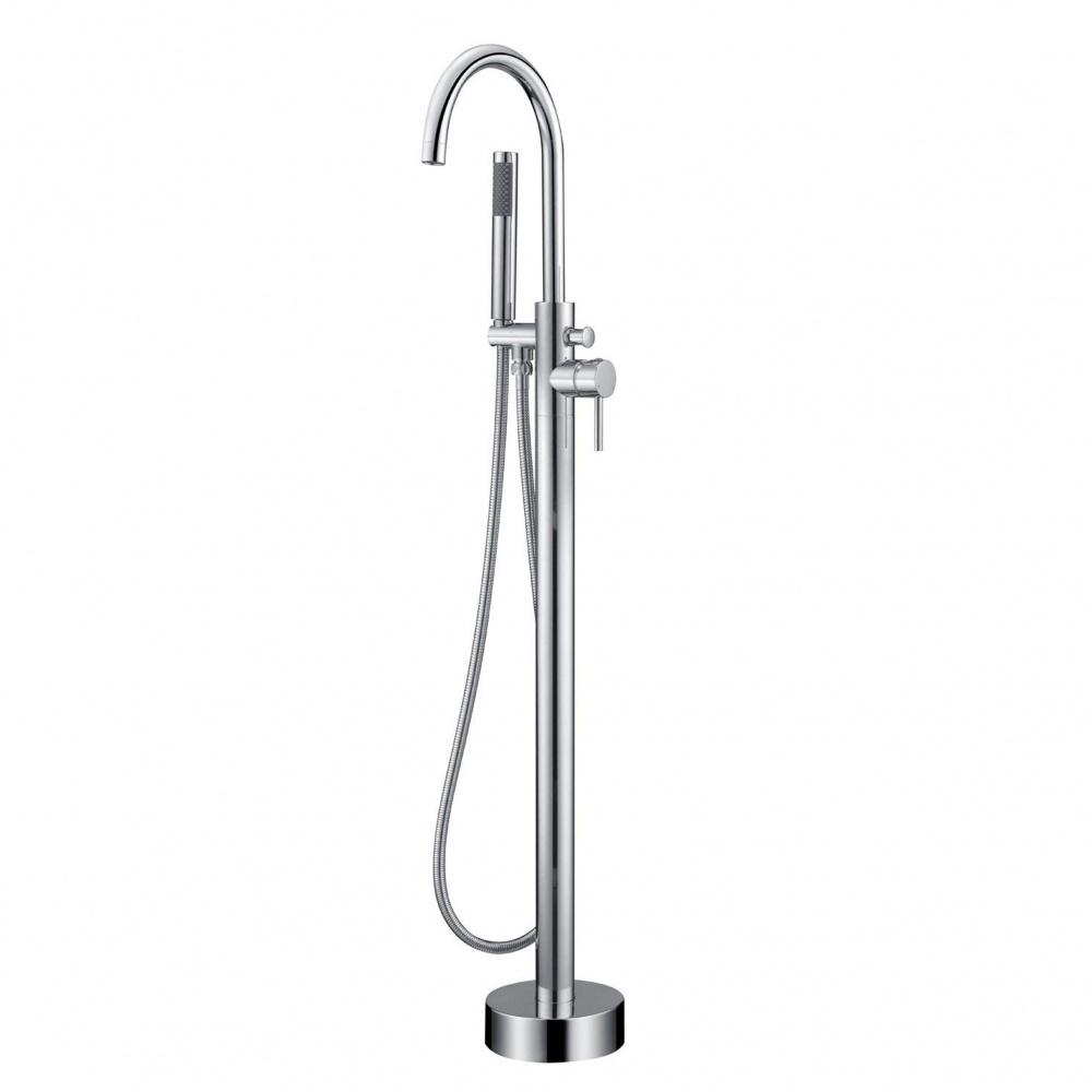 Смеситель для ванны, напольный, душ гарнтитур, встр.часть в компл, (цв.хром), Spira ZZ