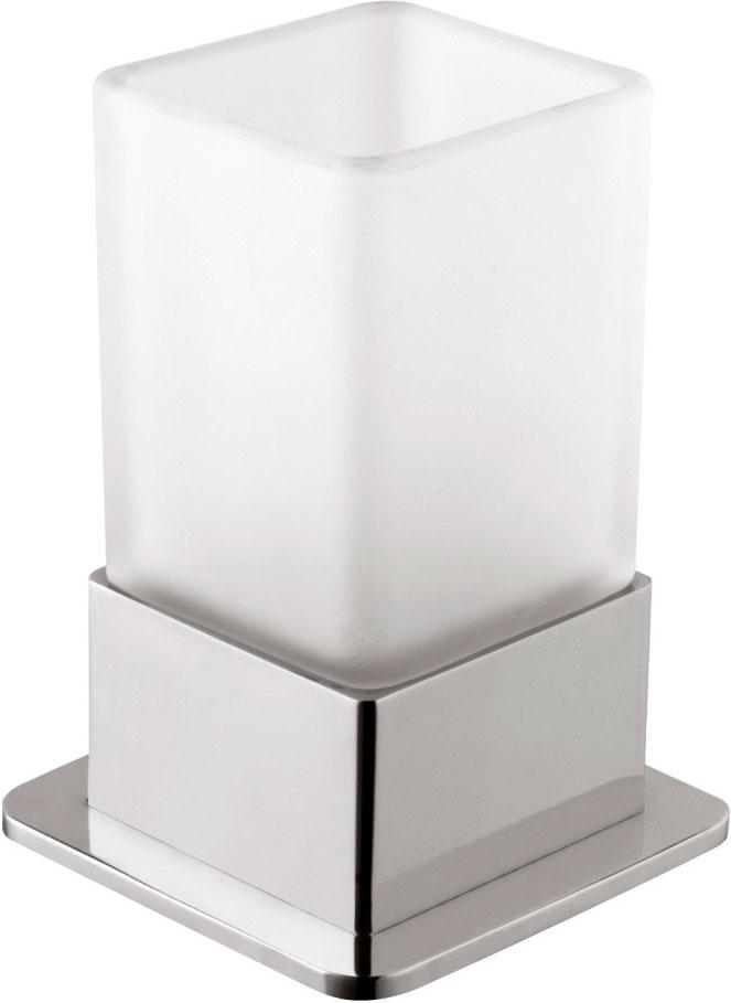 Стакан настольный, (цв.хром / матовое стекло), Plaza ZZ