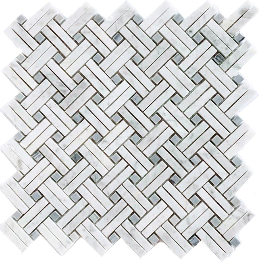 Мозаика из камня на сетке М20-392-Р ZZ 30.5x30.5