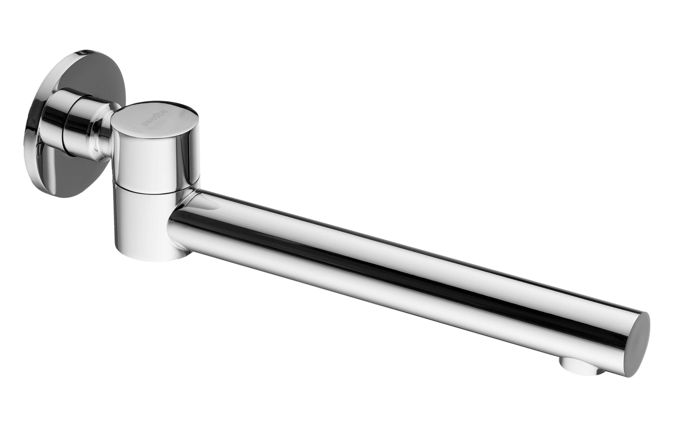 Излив поворотный, встраиваемый в стену, 22,5см, (цв.хром), Platta ZZ