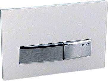 Клавиша двойного смыва, (корпус и клавиши цинковое литьё, вставка пластик цв.белый "Alpine"), "Sigma 50" ХХZZ