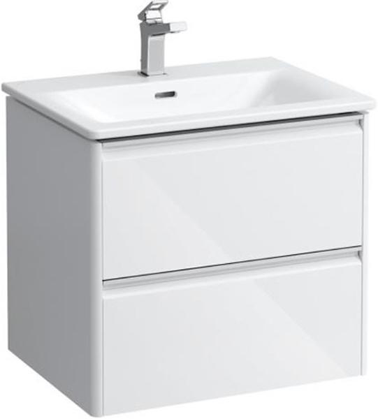 К-т: Тумба подвесная 600х450х545мм, 2 выдвижных ящика, раковина, органайзер в компл, (цв.белый глянец), Palace ZZ