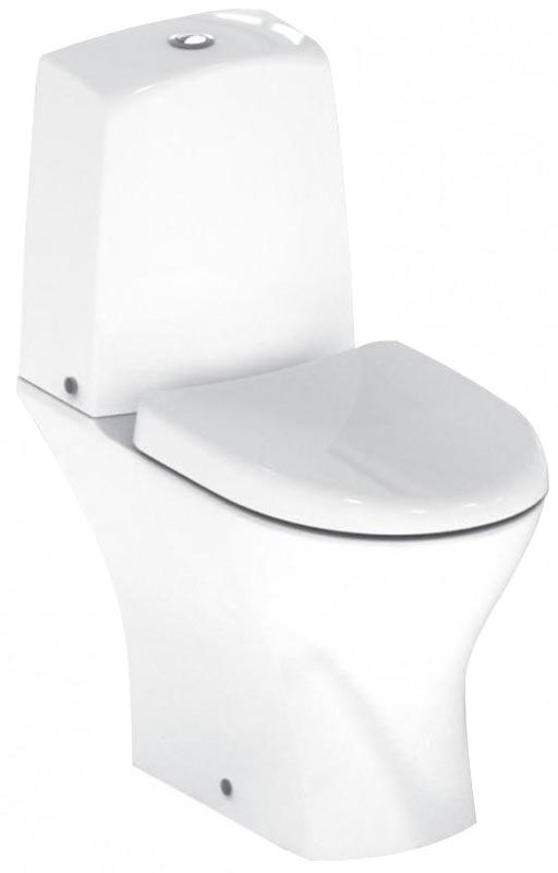 Унитаз-компакт "Коннект Пьюр" напольный, гориз.выпуск,3/6 литра, нижний подвод воды, крышка-сидение микролифт, цвет белый,крепеж к полу в комплекте KL