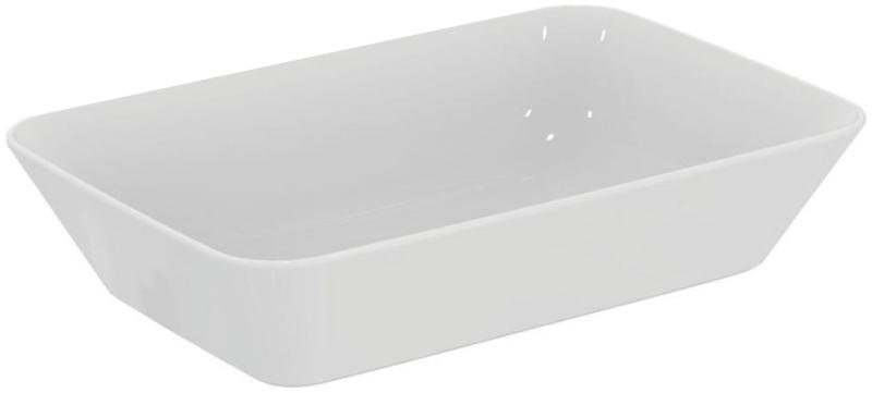 Раковина накладная на столешницу, прямоугольная 600х400хh130мм, без отв.д/смесителя и перелива, Connect Air ZZ