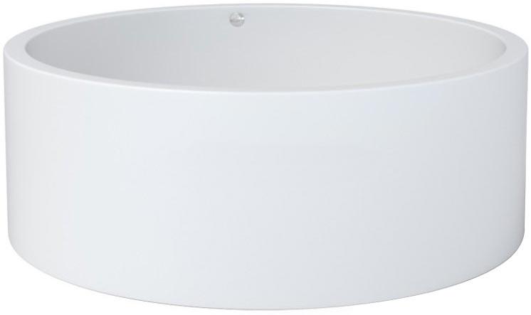 Ванна 2000хh710мм, круглая,отдельност, литой камень S-Sense, поверхн. матовая, регулир.опоры, нажим.слив цв.хром в компл., Isola ZZ