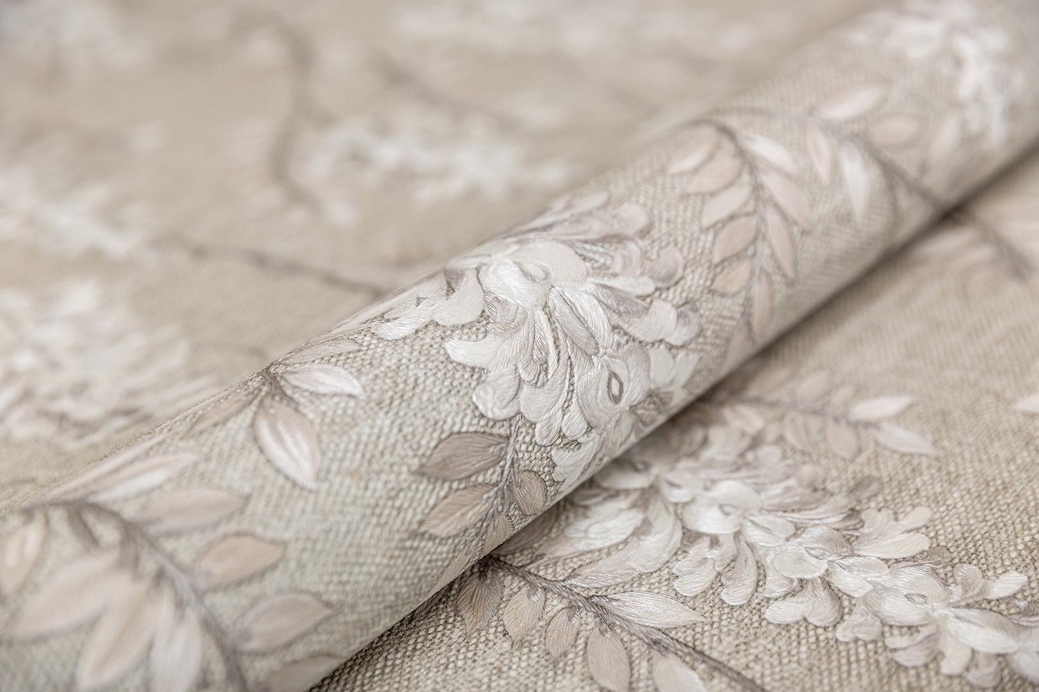 Обои виниловые Эдем, мотив, серо-бежевый ZZ